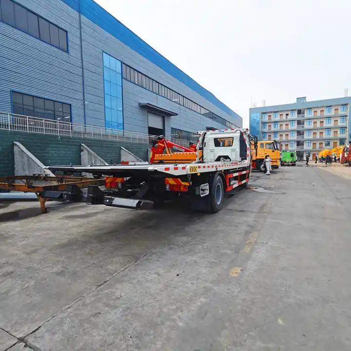 Tow Truck Calgary flatbed towing truck ready for dispatch in Calgary